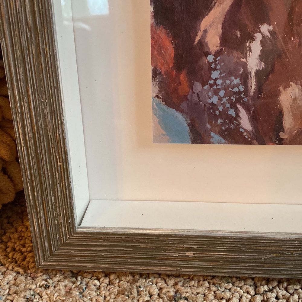 Beautiful Glass enclosed Horses picture. Great addition to your decor. - Picture 3 of 11